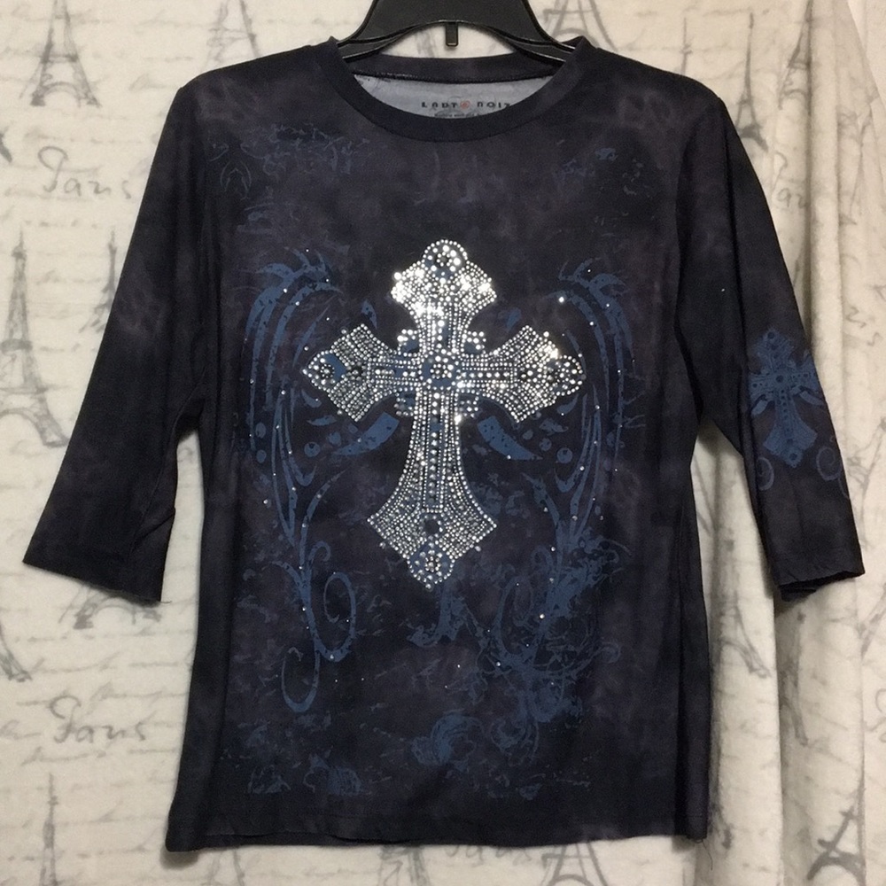 3/$18 Ladies Sz S bling cross top